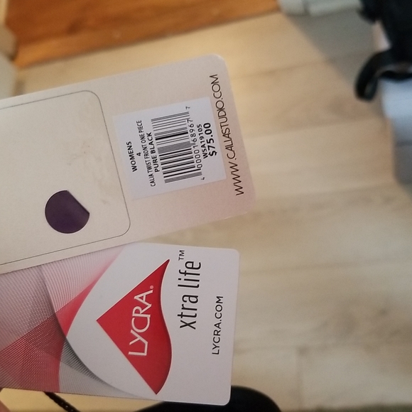 CALIA one piece twist front bathing suit sz 4 - Picture 9 of 14